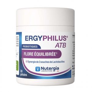 Nutergia - Ergyphilus Atb - Probiotiques, 30 G&eacute;lules - Tonus & Vitalit&eacute;