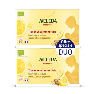 Weleda - Maternit&eacute; - Tisane Allaitement Saveur Citron Et Gingembre Bio, 2x20 Sachets - Compl&eacute;ments Alimentaires