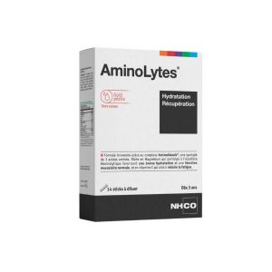Nhco - Aminolytes - Hydratation - R&eacute;cup&eacute;ration, 14 Sticks &Agrave; Diluer Go&ucirc;t P&ecirc;che - Compl&eacute;ments Alimentaires