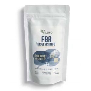 Valebio - Fer Bisglycinate - &Eacute;nergie - Vitalit&eacute;, 30 G&eacute;lules - Tonus & Vitalit&eacute;
