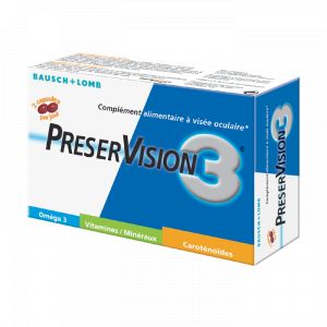 Bausch + Lomb - Preservision 3 - Complément Alimentaire À Visée Oculaire, 60 Capsules - Compléments Alimentaires