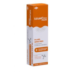 Ibsa Pharma - Ialuset Pro Plus - Plaies Infect&eacute;es, Cr&egrave;me Tube De 25g - Cicatrisants & R&eacute;parateurs