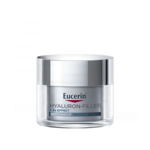 Eucerin - Hyaluron-filler +3x Effect - Soin De Nuit Anti-&acirc;ge Raffermissant - Visage - Tous Types De Peaux, 50ml - Cr&egrave;me De Nuit Anti-&acirc;ge