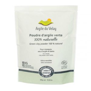 Argile Du Velay - Poudre D'Argile Verte 100% Naturelle, 300g - Masque Anti-imperfections
