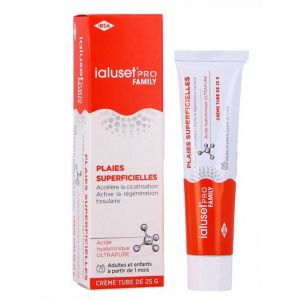 Ibsa Pharma - Ialuset Pro Family - Plaies Superficielles, Cr&egrave;me Tube De 25g - Cicatrisants & R&eacute;parateurs