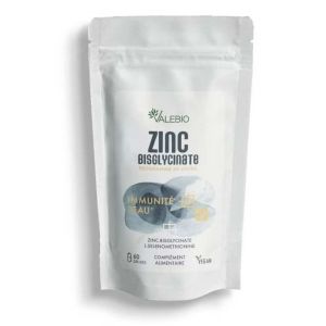 Valebio - Zinc Bisglycinate - Immunit&eacute; - Peau, 60 G&eacute;lules - Tonus & Vitalit&eacute;