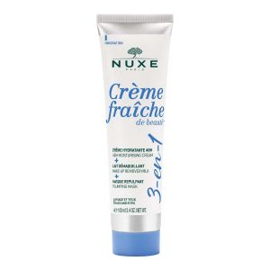 Nuxe - Cr&egrave;me Fra&icirc;che De Beaut&eacute; - 3-en-1 Cr&egrave;me Hydratante 48h, Lait D&eacute;maquillant, Masque Repulpant - Visage Et Yeux,100ml - Nettoyant & D&eacute;maquillant
