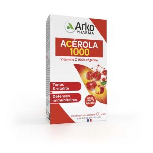 Arkopharma - Azinc - Ac&eacute;rola 1000, 30 Comprim&eacute;s - Tonus & Vitalit&eacute;