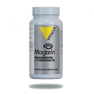 Vitall+ - Magtein Magn&eacute;sium L-thr&eacute;onate, 90 G&eacute;lules V&eacute;g&eacute;tales - Min&eacute;raux & Oligo-&eacute;l&eacute;ments