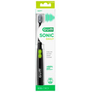 Gum - Sonic Daily - Brosse &Agrave; Dents Sonic Noire &Agrave; Pile Souple - Brosses &Agrave; Dents