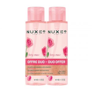 Nuxe - Very Rose - Duo Eau Micellaire D&eacute;maquillante Apaisante - Visage Et Yeux - Tous Types De Peaux, 2x400ml - Nettoyant & D&eacute;maquillant