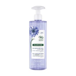 Klorane - Eau Micellaire 3-en-1 Bleuet Bio - Visage Et Yeux - Tous Types De Peaux, 400ml - Nettoyant & D&eacute;maquillant