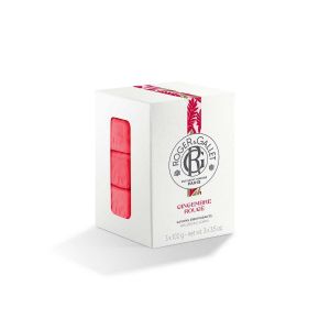 Roger & Gallet - Gingembre Rouge - Savons Bienfaisants - Mains Et Corps, 3x100g - Savons Solides