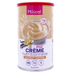 Milical - Cr&egrave;me Nutritionnelle - Saveur Vanille, 9 Portions - Compl&eacute;ments Alimentaires