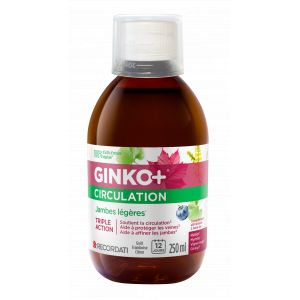 Bouchara-recordati - Ginko+ Circulation - Jambes Lourdes, 250ml - Compl&eacute;ments Alimentaires