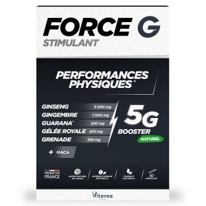 Vitavea - Force G - Stimulant Bio - Performances Physiques, 15 Ampoules - Tonus & Vitalit&eacute;