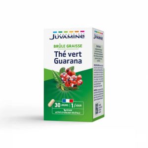 Juvamine - Th&eacute; Vert Guarana - Br&ucirc;le Graisses, 30 G&eacute;lules - Compl&eacute;ments Alimentaires