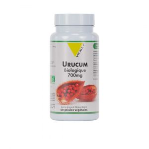 Vitall+ - Urucum Biologique 700 Mg, 60 G&eacute;lules V&eacute;g&eacute;tales - Bronzage