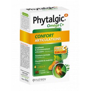 Nutreov - Phytalgic Oméga C+ Confort Articulations, 60 Capsules - Compléments Alimentaires