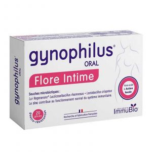 Immubio - Gynophilus Oral - Flore Intime, 20 G&eacute;lules - Compl&eacute;ments Alimentaires