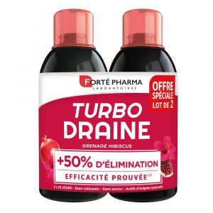 Forte Pharma - Turbodraine Grenade Hibiscus, 2x500ml - Compl&eacute;ments Alimentaires