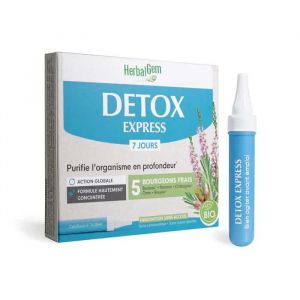 Herbalgem - Detox Express - Monodoses Bio, 7x10ml - Compl&eacute;ments Alimentaires