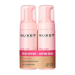 Nuxe - Very Rose - Duo Mousse A&eacute;rienne Nettoyante - Visage - Tous Types De Peaux, 2x150ml - Nettoyant & D&eacute;maquillant
