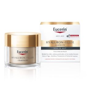 Eucerin - Hyaluron-filler + Elasticity - Soin De Nuit Anti-&acirc;ge - Tous Types De Peaux, 50ml - Cr&egrave;me De Nuit Anti-&acirc;ge