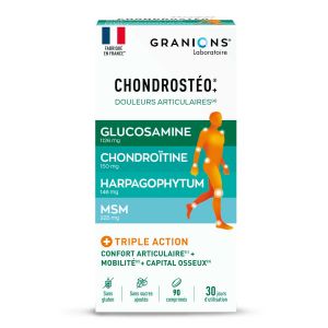 Laboratoire Des Granions - Chondrost&eacute;o+ 1 Mois, 90 Comprim&eacute;s - Compl&eacute;ments Alimentaires