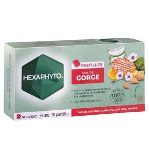 Bouchara-recordati - Hexaphyto - Pastilles Mal De Gorge, 20 Pastilles - Nez & Gorge