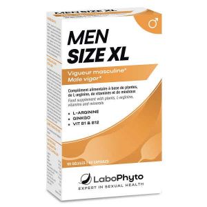 Labophyto - Men Size Xl - Vigueur Masculine, 60 Gélules - Compléments Alimentaires