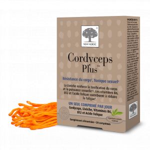 New Nordic - Cordyceps Plus - Énergie - Tonus Sexuel, 30 Comprimés - Compléments Alimentaires