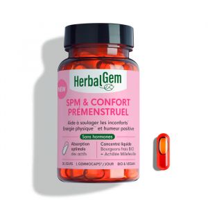Herbalgem - Gemmocaps&reg; - Spm & Confort Pr&eacute;menstruel, 30 Capsules - Compl&eacute;ments Alimentaires