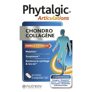 Nutreov - Phytalgic + Articulations - Chondro Collagène, 60 Comprimés - Compléments Alimentaires