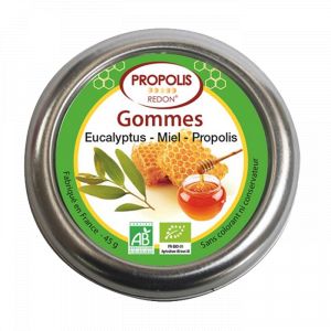 Redon - Propolis - Gommes &Agrave; L&rsquo;eucalyptus Bio, Miel Bio Et Propolis Bio, 45g - Tonus & Vitalit&eacute;