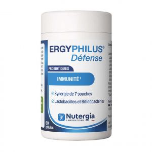 Nutergia - Ergyphilus D&eacute;fense - Probiotiques, 60 G&eacute;lules - Tonus & Vitalit&eacute;