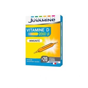Juvamine - Vitamine D 2000 Ui - Immunit&eacute;, 20 Ampoules - Tonus & Vitalit&eacute;