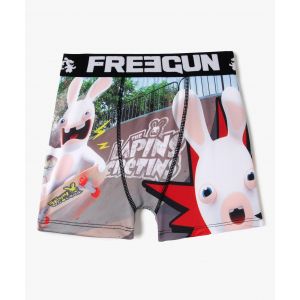 Boxer en microfibre imprimé Les Lapins Crétins garçon - Freegun - 12/14A - multicolore - FREEGUN