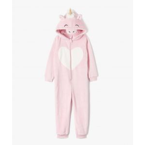 Combinaison pyjama licorne avec capuche fille - GEMO