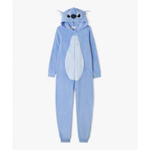 Combinaison pyjama en maille peluche fille - Stitch - 14A - bleu standard - LILO & STITCH