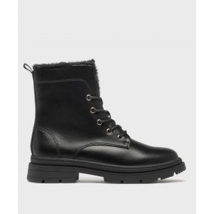 Boots plat avec doublure chaude et semelle &eacute;paisse femme - 5 Miles - 37 - noir standard - 5 MILES