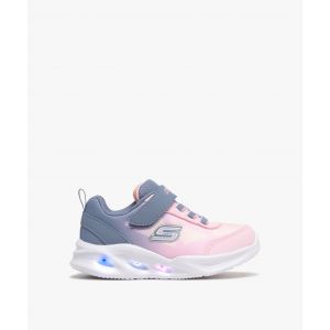 Baskets basses souples en mesh à semelle lumineuse fille - Skechers - 22 - rose vif - SKECHERS