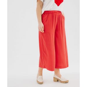 Pantacourt large en Lyocell et viscose femme grande taille - GEMO