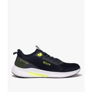 Baskets homme unies à lacets dessus en mesh avec détails fluo - Slazenger - 45 - bleu chine - SLAZENGER