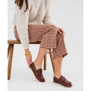 Mocassins &agrave; lacets souples semelle int&eacute;rieure cuir femme- Follow Me - 41 - marron - FOLLOW ME