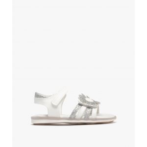 Sandales paillet&eacute;es fermeture scratch fille - Lovely Wings - 22 - blanc standard - LOVELY WINGS