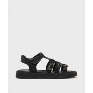 Sandales multibrides &agrave; d&eacute;tails c&oelig;urs fille - Chipie - 32 - noir standard - CHIPIE