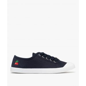 Tennis en toile à semelle fine et bout couvert femme - Le Temps des Cerises - 39 - marine - SHOES BY LTDC