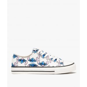 Baskets en toile &agrave; lacets motifs Stitch femme - Disney - 38 - blanc standard - LILO & STITCH