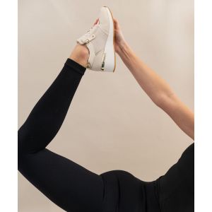 Jogger confort avec semelle compensée et touches pailletées femme - 41 - beige clair - VALENTINA BALDA